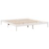vidaXL Extra Long Bed Frame without Mattress White 200x210 cm Solid Wood Pine