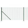 vidaXL Wire Mesh Fence with Flange Green 0.8x10 m