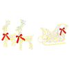 vidaXL Reindeer Pull Sleigh 160 LEDs Warm White 30 x 12 x 54.5 cm PET