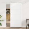 vidaXL Sliding Door White 93 x 202 cm Solid Pine Wood