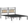 vidaXL Bed Frame without Mattress Sonoma Oak 150x200 cm King Size Engineered Wood