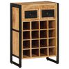 vidaXL Wine Rack for 16 Bottles Solid Wood Mango