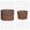 vidaXL Planter Basket with Storage 2 pcs Brown