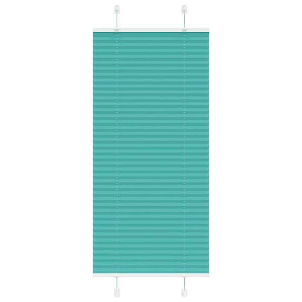 vidaXL Pleated Blind Petrol Green 60x150 cm Fabric Width 59.4 cm Polyester
