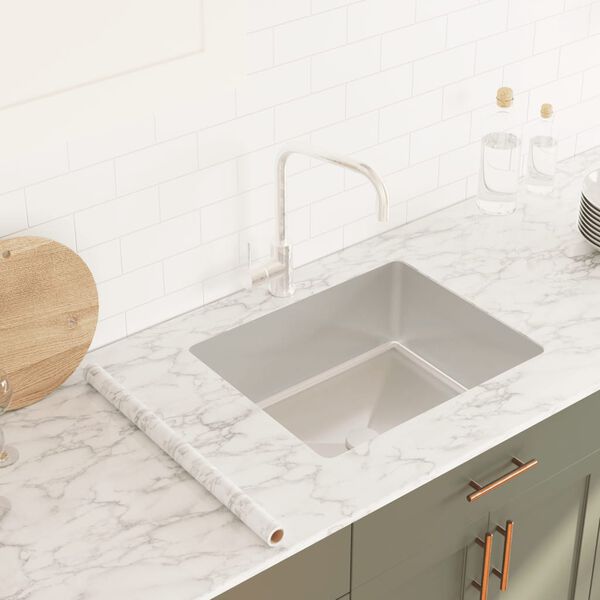 vidaXL Furniture Stickers Self-Adhesive Marble White 90x500 cm PVC