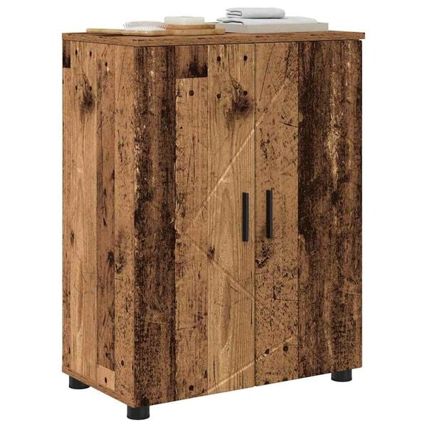 vidaXL Bathroom Cabinet with Storage Old Wood 60 x 35 x 80 cm