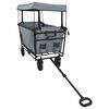 vidaXL Folding Hand Trolley Grey 105 x 56.5 x 116 cm Oxford Cloth