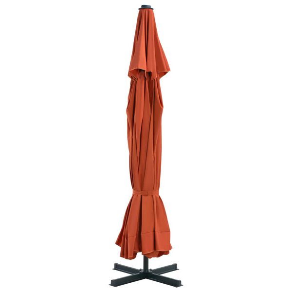 vidaXL Garden Parasol with Aluminium Pole 500 cm Terracotta