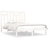 vidaXL Bed Frame without Mattress White 140x190 cm Solid Wood Pine