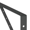vidaXL Shelf Brackets 4 pcs 40x2.5x25 cm Black Stainless Steel