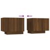 vidaXL 3 Piece TV Cabinet Set with LED Lights Brown Oak Engineered Wood
