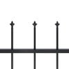 vidaXL Garden Fence Woerden with Spear Top Steel 181x150 cm Black