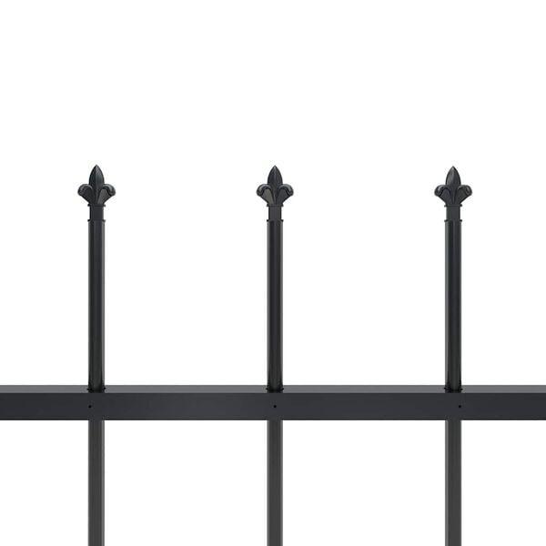 vidaXL Garden Fence Woerden with Spear Top Steel 181x150 cm Black