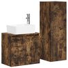 vidaXL Bathroom Furniture Set 2 pcs Smoked Oak 33 x 34.5 x 100 cm