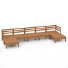 vidaXL 7 Piece Garden Lounge Set Honey Brown Solid Wood Pine