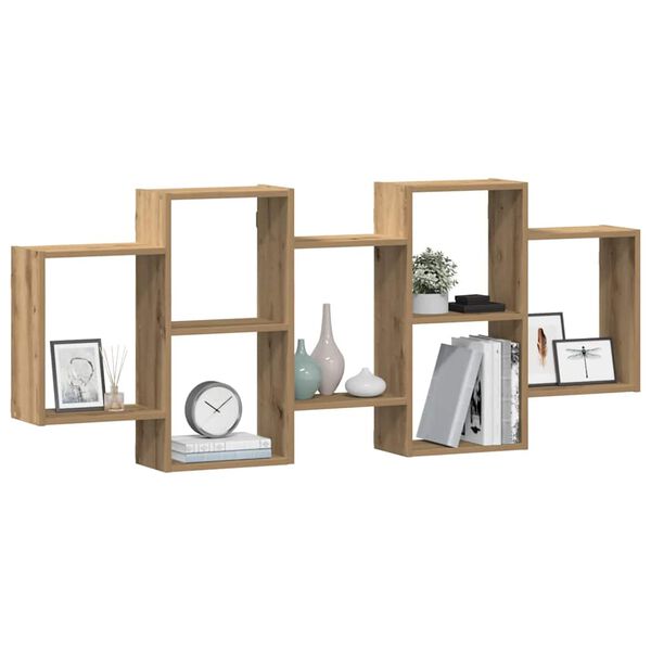 vidaXL Wall Shelf Artisian Oak 159x18x65 cm Engineered Wood