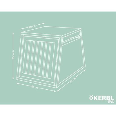 Kerbl Dog Transport Box Barry 92x65x65.5 cm Aluminium