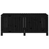 vidaXL Garden Storage Box Black 147x68x64 cm Solid Wood Pine