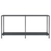vidaXL Console Table Black 160x35x75.5 cm Tempered Glass