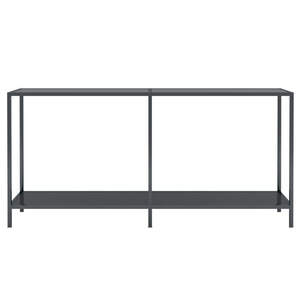 vidaXL Console Table Black 160x35x75.5 cm Tempered Glass