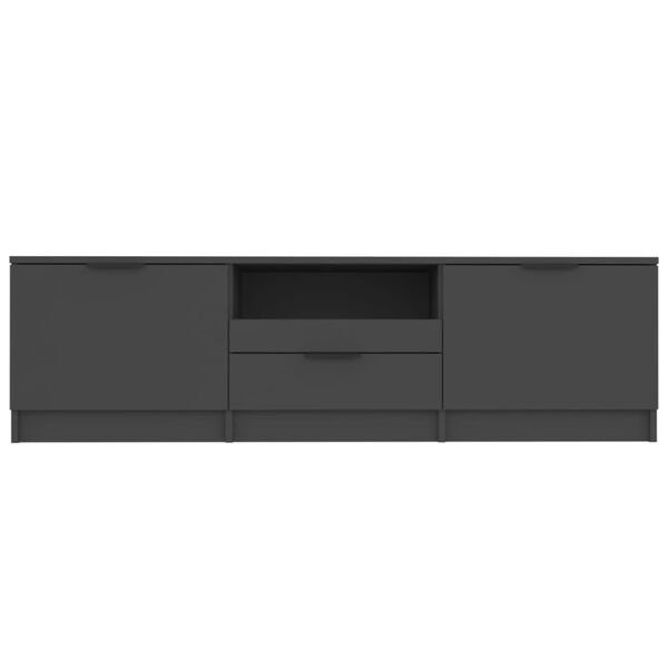 vidaXL TV Cabinet Black 140x35x40 cm Engineered Wood