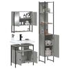 vidaXL 3 Piece Bathroom Furniture Set Grey Sonoma Engineered Wood