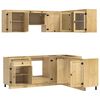 vidaXL Cabinet with Shelf SKI 8 pcs Honey Brown Solid Pine Wood