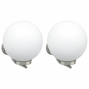 vidaXL Outdoor Wall Lights 2 pcs Silver 29 x 25 x 33 cm