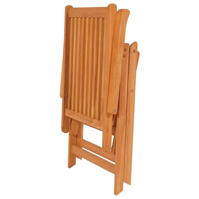 vidaXL Reclining Garden Chairs 8 pcs Solid Teak Wood