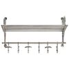 vidaXL Luggage Rack with Coat Hangers Wall Mounted Aluminium
