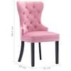 vidaXL Dining Chairs 2 pcs Pink Velvet