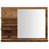 vidaXL Bathroom Mirror Cabinet Old Wood 60x10.5x45 cm