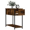 vidaXL Bedside Cabinet Smoked Oak 30x60x60 cm Engineered Wood