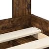 vidaXL Bed Frame with Headboard Smoked Oak 90 x 190 cm Solid Pine Wood