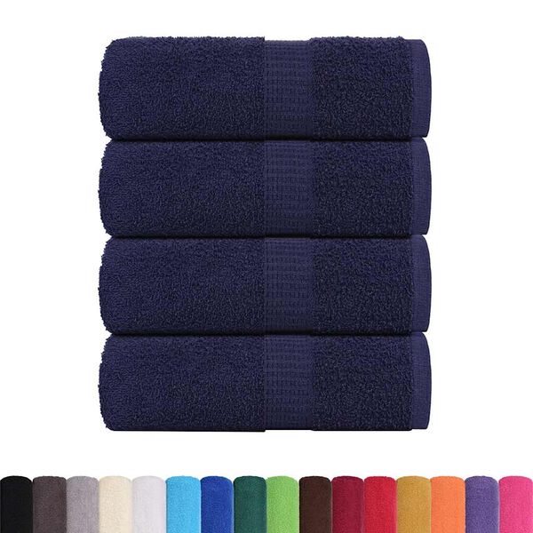 vidaXL Wash Towels "FROGN" 4 pcs Navy Blue 30x30 cm 360 gsm