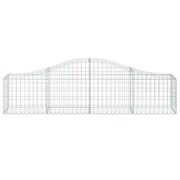vidaXL Arched Gabion Baskets 6 pcs 200x30x40/60 cm Galvanised Iron