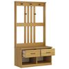 vidaXL Hall Tree SANDNES 87x40x159.5cm Solid Wood Pine