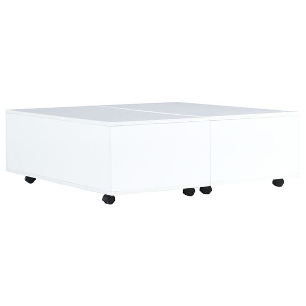 vidaXL Coffee Table High Gloss White 100x100x35 cm