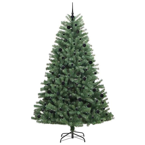 vidaXL Artificial Hinged Christmas Tree Green 240 cm PVC and Metal