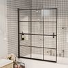 vidaXL Shower Enclosure ESG 116x140 cm Black