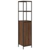 vidaXL Bathroom Furniture Set with Shelf 5 pcs Brown oak and Black