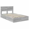 vidaXL Storage Bed Grey Sonoma 120 x 200 cm Engineered Wood