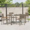 vidaXL Garden Dining Set 5 pcs Grey Poly Rattan