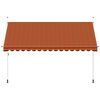 vidaXL Manual Retractable Awning 400 cm Orange and Brown