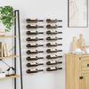 vidaXL Wall-mounted Wine Rack for 9 Bottles 2 pcs White Iron
