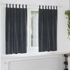 vidaXL Blackout Curtains 2 pcs Dark Grey 140 x 175 cm Velvet