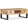 vidaXL Coffee Table with 3 Drawers Solid Mango Wood 90x50x35 cm