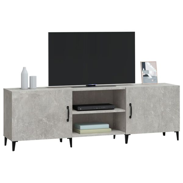 vidaXL TV Cabinet Concrete Grey 150x30x50 cm Engineered Wood