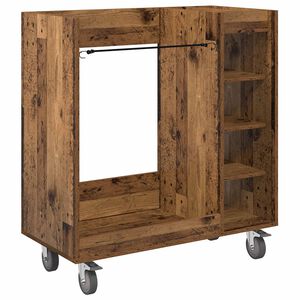 vidaXL Golf Cabinet with Wheel Plain Old Wood 90 x 45 x 98 cm