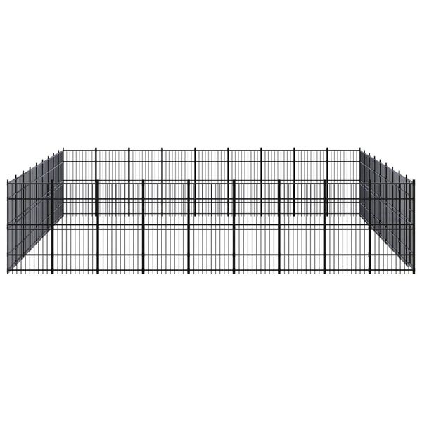 vidaXL Outdoor Dog Kennel Steel 82.94 m&sup2;